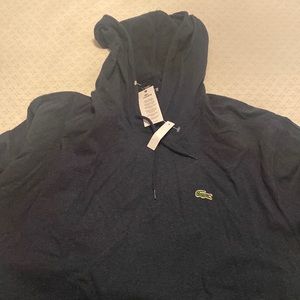 Mens hoodie Lacoste t shirt - blue/gray color